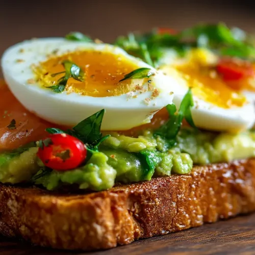 recette toast avocat saumon oeuf