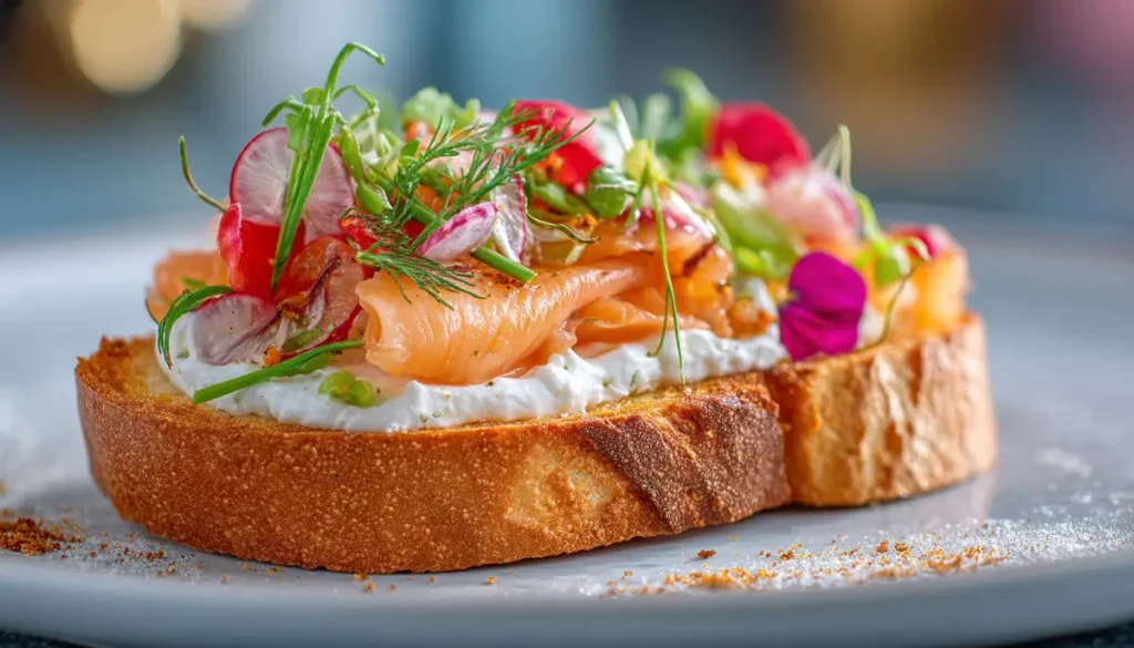 recette toast truite fumée