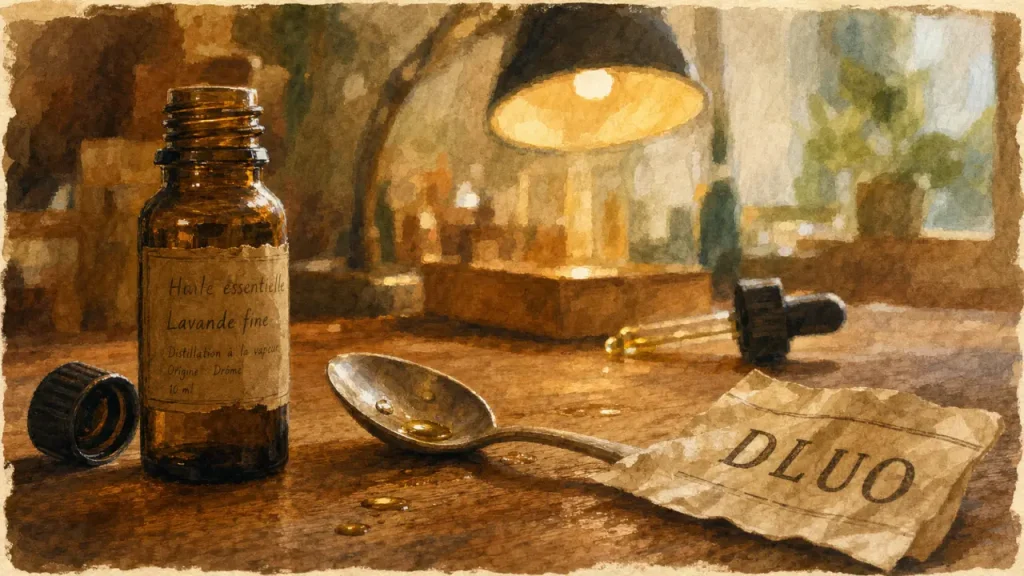 Huile essentielle périmée dangere : flacon oxydé, signes d’oxydation
