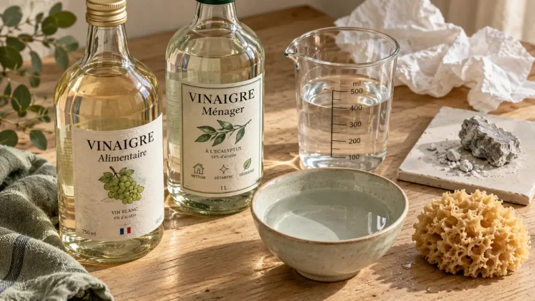 Vinaigre blanc et vinaigre d’alcool pour usages alimentaires et ménagers