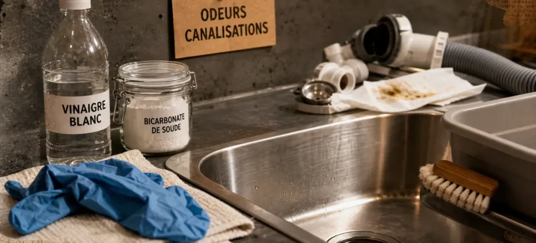 Odeur dans les canalisations : siphon sec, biofilm, défaut de ventilation
