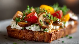 recette toast champignon