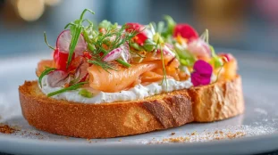 recette toast truite fumée